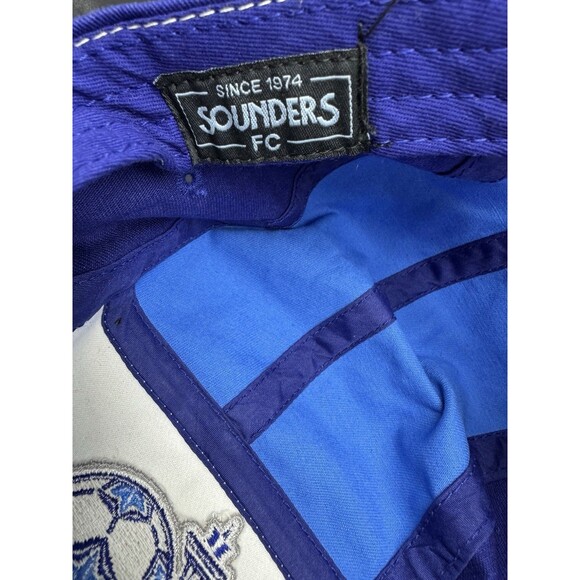 Seattle Sounders FC MLS 1983 Logo Flatbill Low Profile Adjustable Hat Cap - Picture 4 of 5